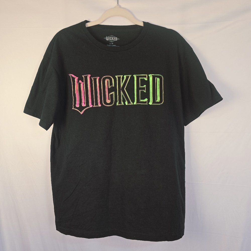 Wicked Black Pink and Green T-Shirt Size Large